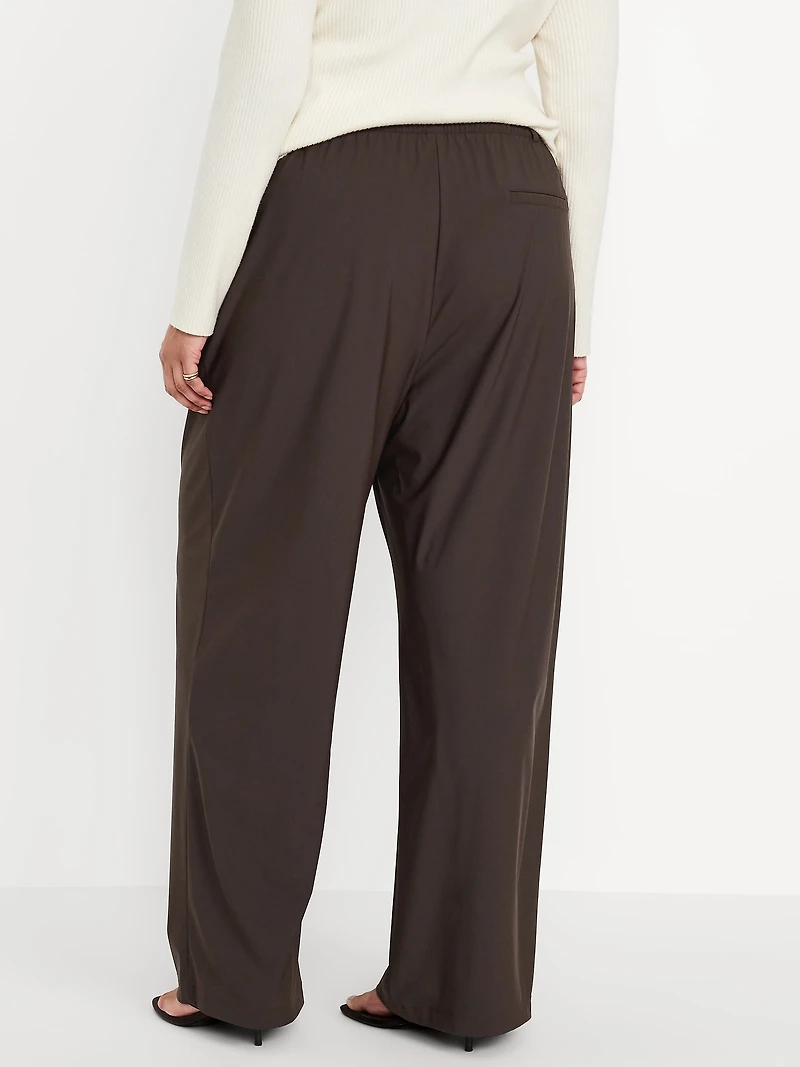 High-Waisted SleekTech Trouser Pants