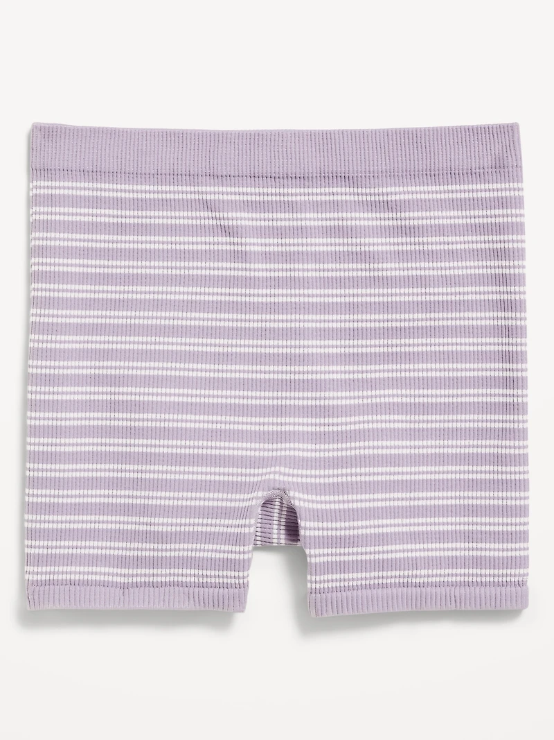 Mid-Rise Seamless Ribbed Boyshort Underwear