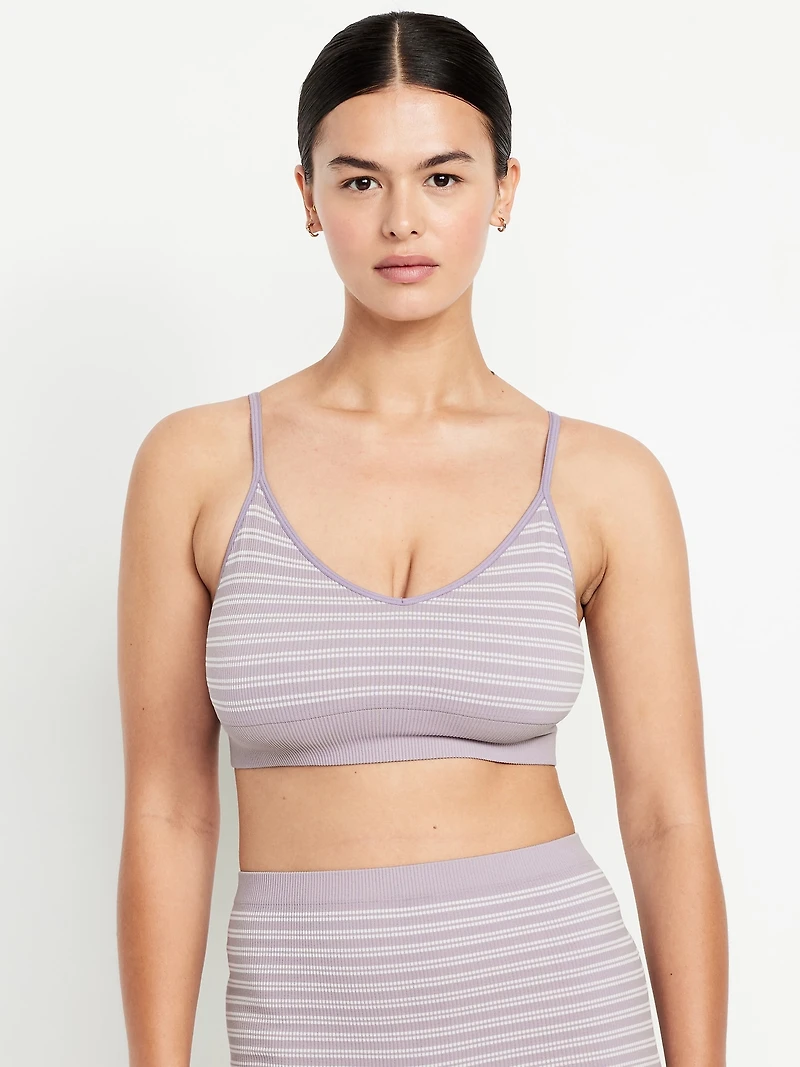 Seamless Ribbed Longline Bralette