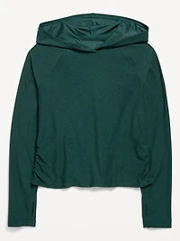 CloudMotion Side-Ruched Performance Hoodie for Girls