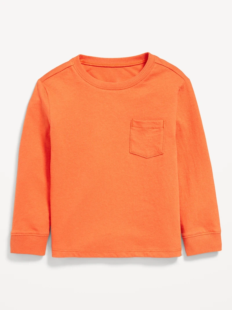 Long-Sleeve Pocket T-Shirt for Toddler Boys