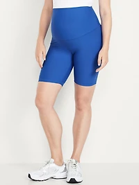 Maternity Full Panel PowerSoft Biker Shorts - 8-inch inseam