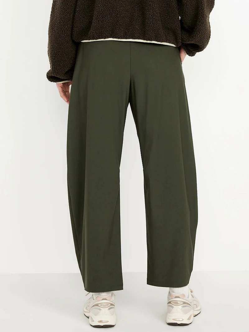 High-Waisted SleekTech Barrel Ankle Pants