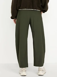 High-Waisted SleekTech Barrel Ankle Pants