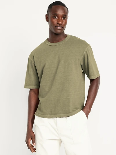 Garment-Dyed Cropped T-Shirt