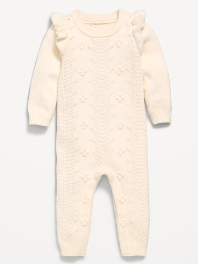 SoSoft Ruffled-Shoulder Sweater One-Piece for Baby