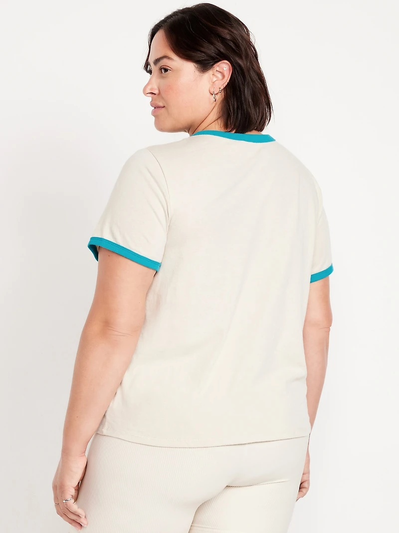 Miami Dolphins EveryWear Crew-Neck Ringer T-Shirt