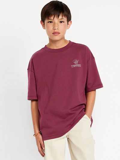 Oversized Short-Sleeve Graphic T-Shirt for Boys