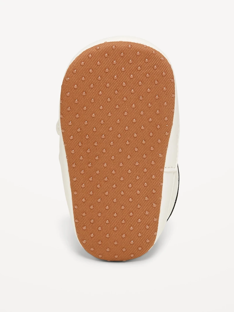 Double Secure-Strap Faux-Leather Sneakers for Baby