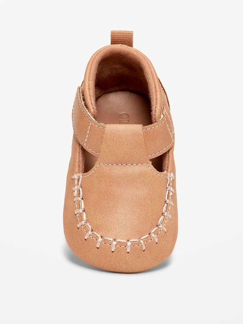 Faux-Leather Moccasin Shoes for Baby