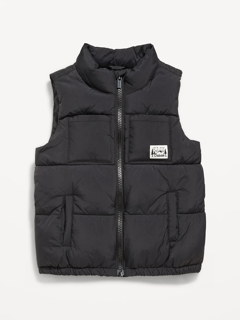 Pocket Puffer Vest for Toddler Boys