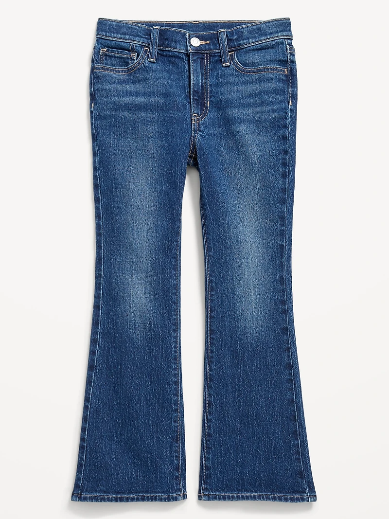 Wow High-Waisted Flare-Leg Jeans for Girls