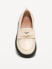 Faux-Leather Chunky Loafers for Toddler Girls