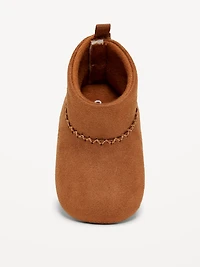 Faux-Suede Moccasin Booties for Baby