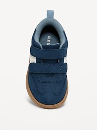 Double Secure-Strap Faux-Suede Sneakers for Toddler Boys