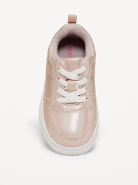 Shiny Faux-Leather Sneakers for Toddler Girls