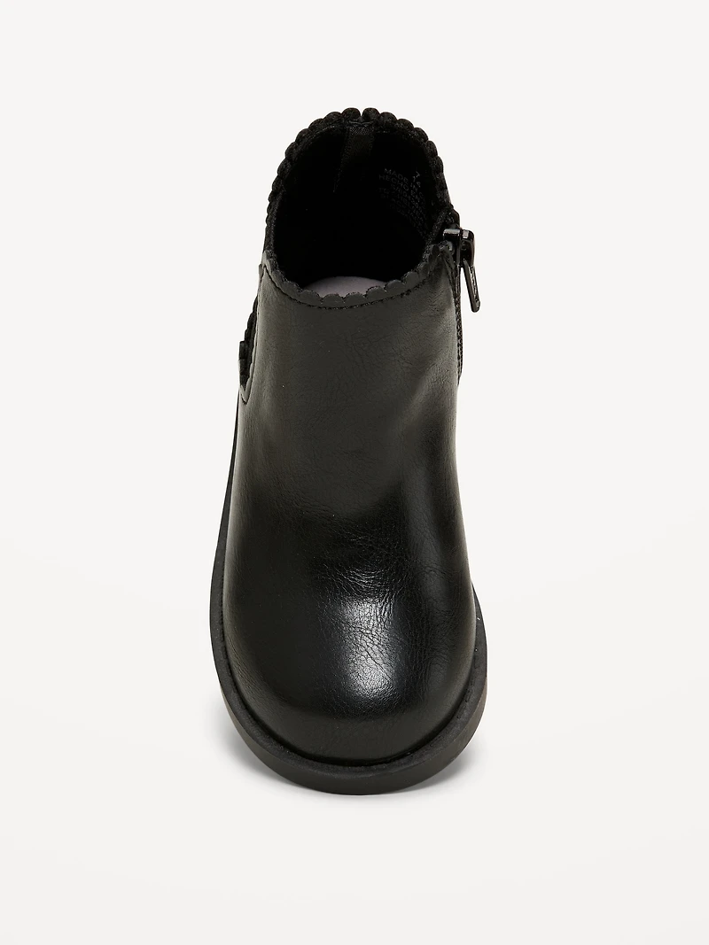 Faux-Leather Chelsea Boots for Toddler Girls