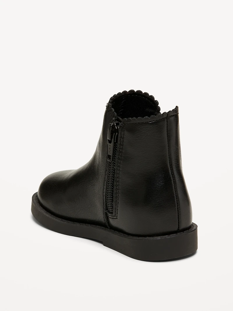 Faux-Leather Chelsea Boots for Toddler Girls