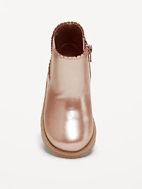 Shiny Faux-Leather Chelsea Boots for Toddler Girls