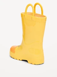 Tall Duck-Graphic Rain Boots for Toddler Boys