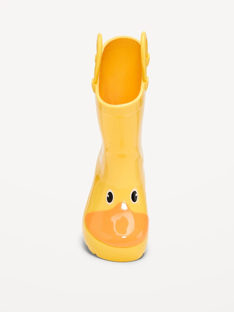 Tall Duck-Graphic Rain Boots for Toddler Boys