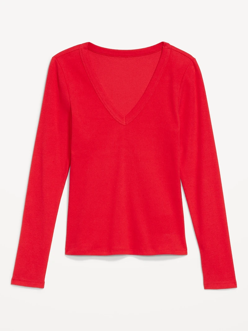 Cozy Snug Long-Sleeve V-Neck T-Shirt