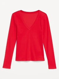 Cozy Snug Long-Sleeve V-Neck T-Shirt