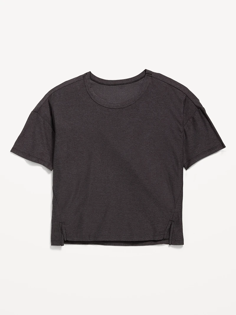 CloudMotion Cropped Graphic Performance T-Shirt for Girls