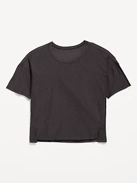 CloudMotion Cropped Graphic Performance T-Shirt for Girls