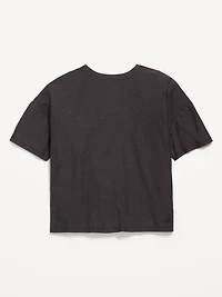 CloudMotion Cropped Graphic Performance T-Shirt for Girls