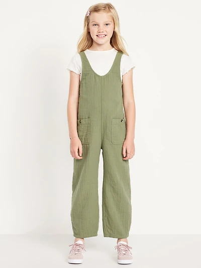 Short-Sleeve T-Shirt and Jumpsuit Set for Girls