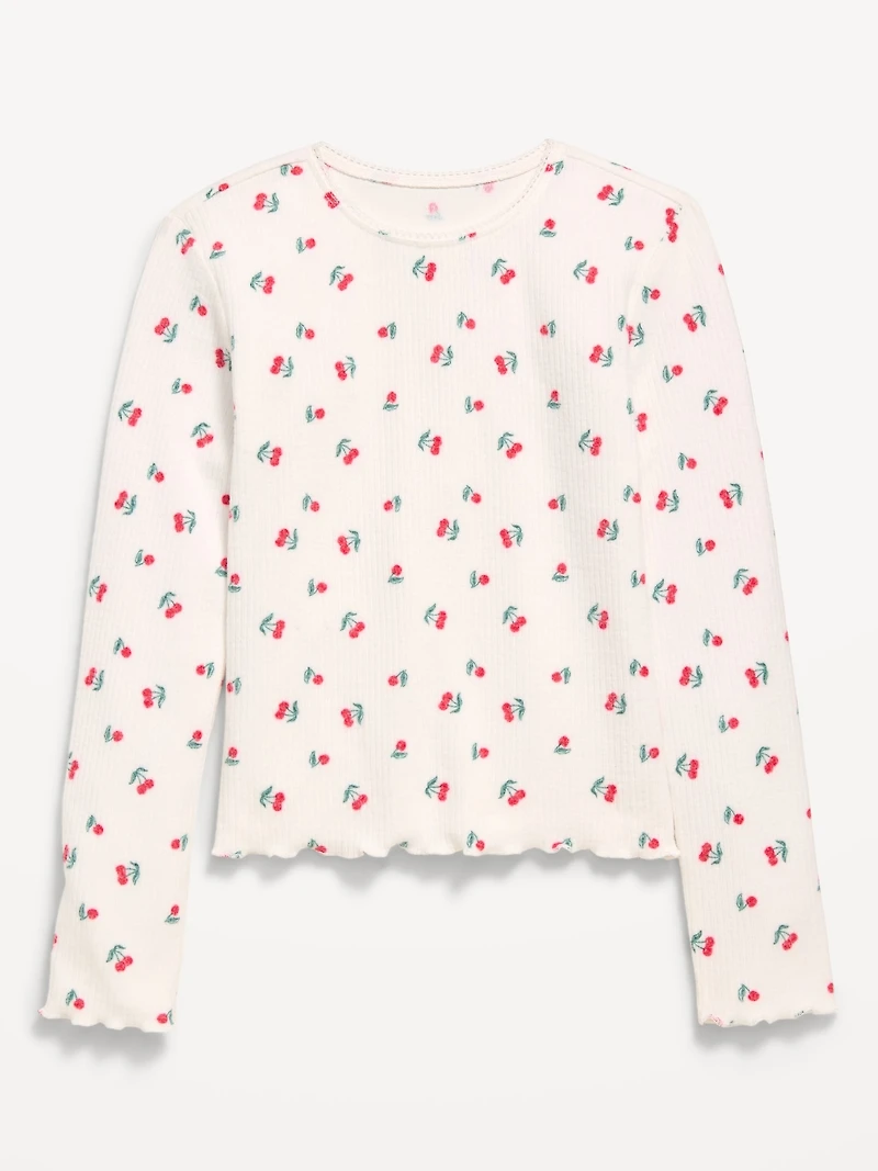 CozePlush Printed Long-Sleeve T-Shirt for Girls