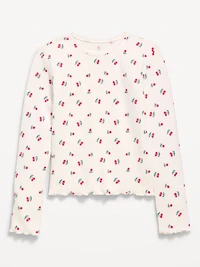 CozePlush Printed Long-Sleeve T-Shirt for Girls