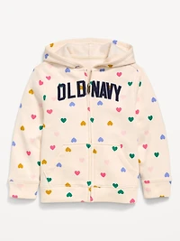 Logo-Graphic Zip Hoodie for Toddler Girls