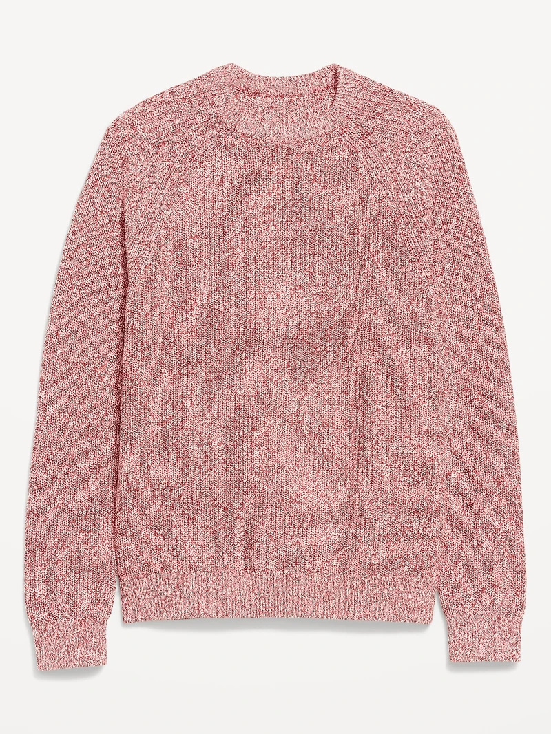 Crew-Neck Shaker-Stitch Sweater