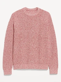 Crew-Neck Shaker-Stitch Sweater