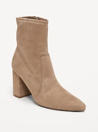 Faux-Suede Heeled Boots for Women