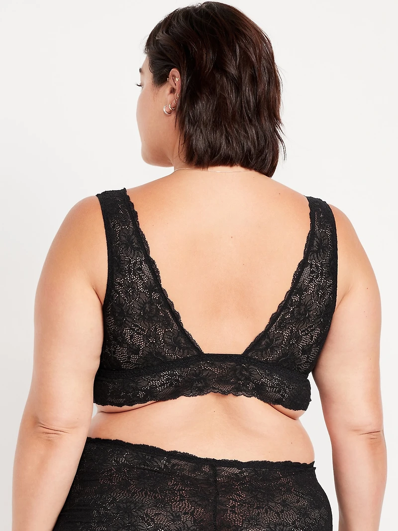 V-Neck Lace Bralette