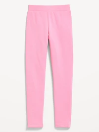 High-Waisted Full-Length Fleece Leggings for Girls
