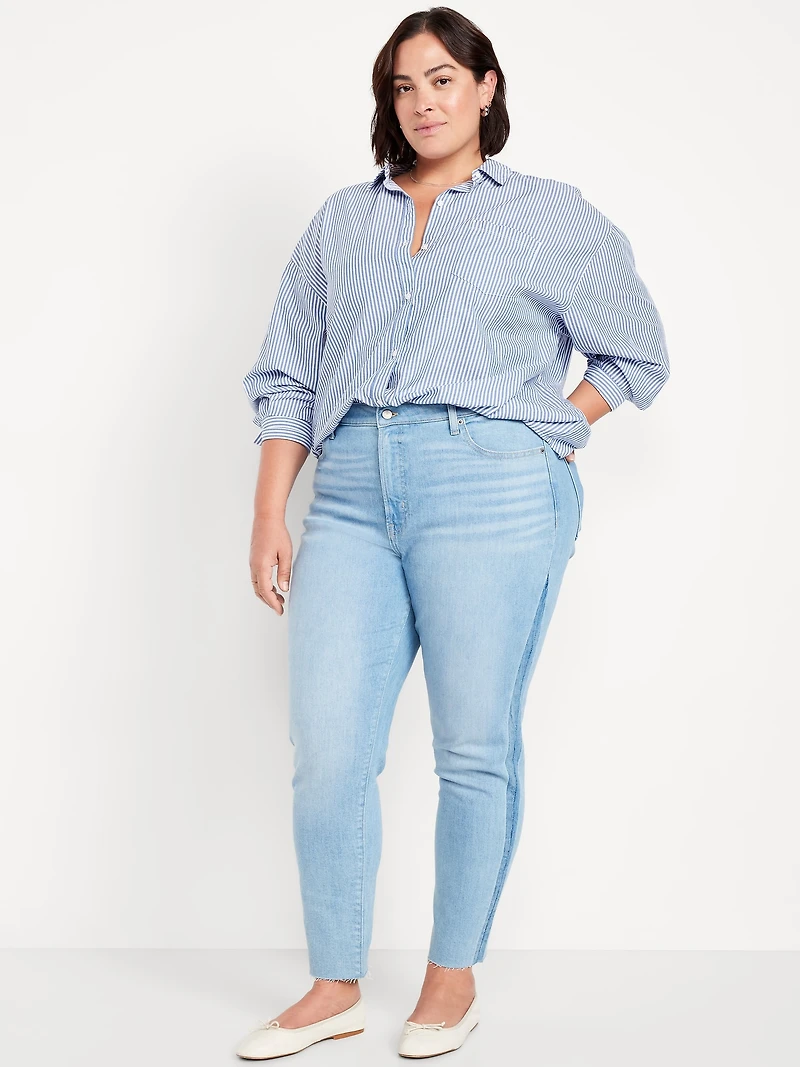 High-Waisted OG Straight Cut-Off Ankle Jeans