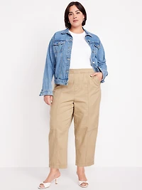 High-Waisted Barrel Ankle Pants