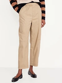 High-Waisted Barrel Ankle Pants