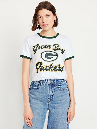 Green Bay Packers EveryWear Crew-Neck Ringer T-Shirt