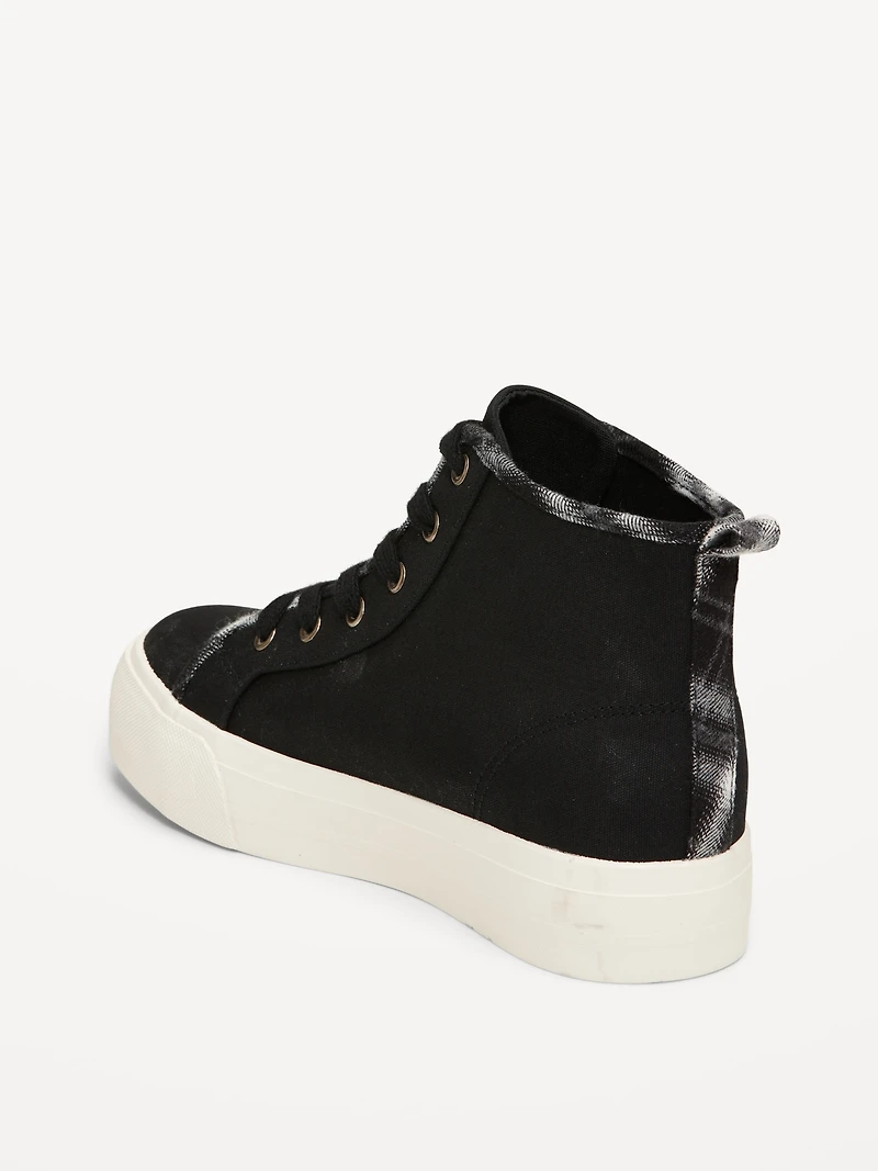 High-Top Platform Canvas Sneakers for Girls