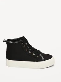 High-Top Platform Canvas Sneakers for Girls