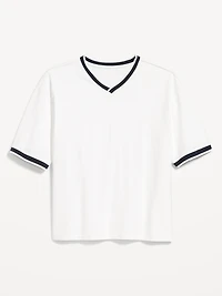 Heavyweight Cropped V-Neck T-Shirt