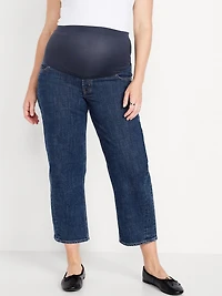 Maternity Full-Panel Barrel Ankle Jeans