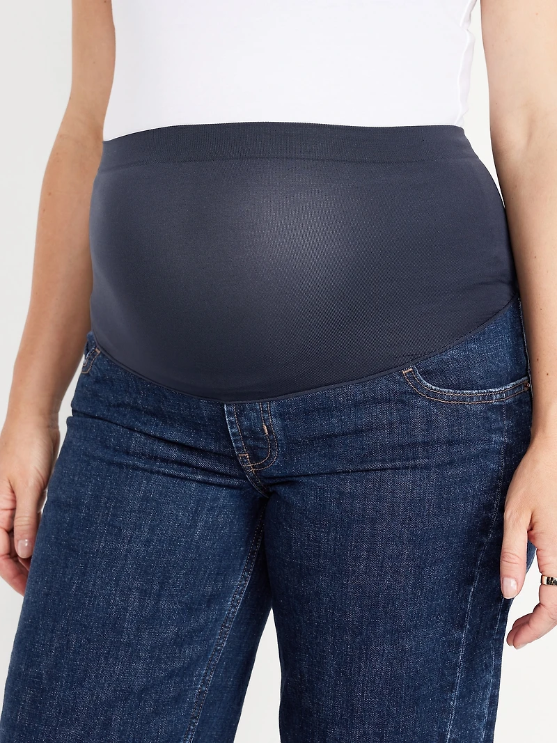 Maternity Full-Panel Barrel Ankle Jeans