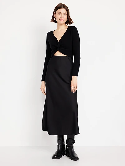 Satin Maxi Skirt