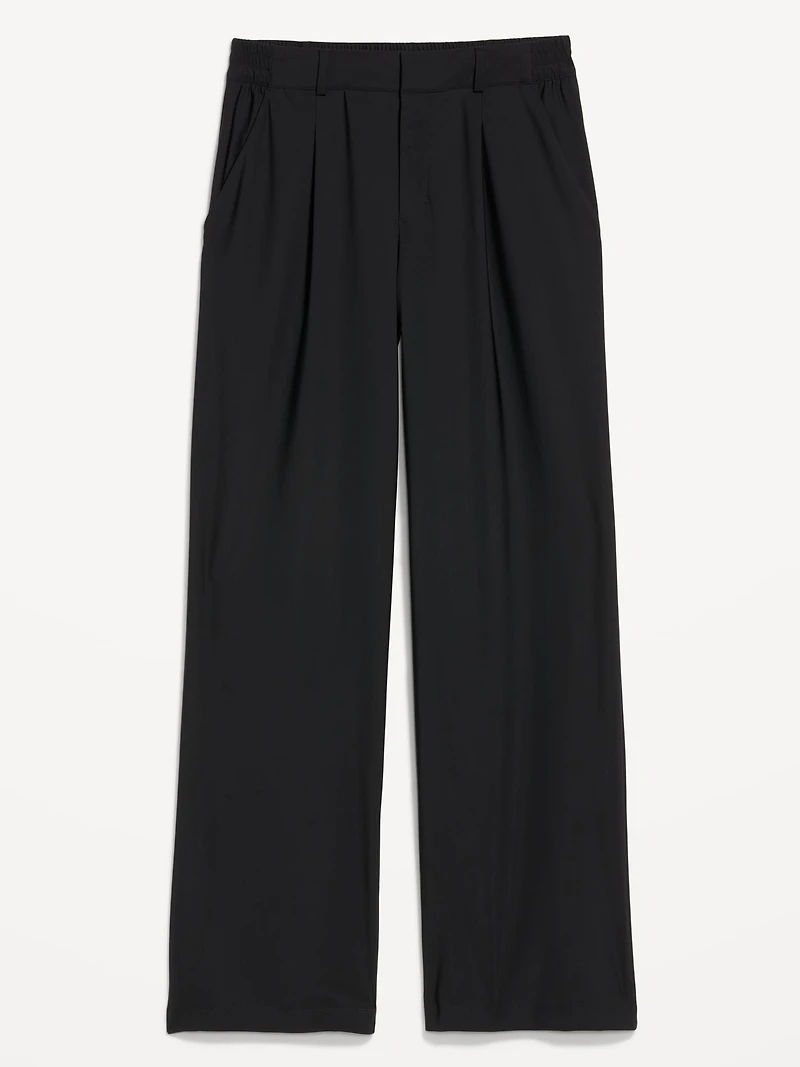 High-Waisted SleekTech Trouser Pants